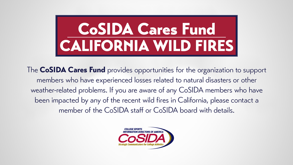 CoSIDA Seeks Updates On Members Affected By The California Wild Fires